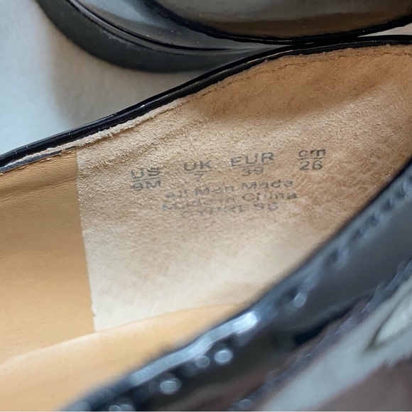 Franco Sarto Black Shiny Patent Leather Cypress Lug Sole Loafers - Picture 13 of 15